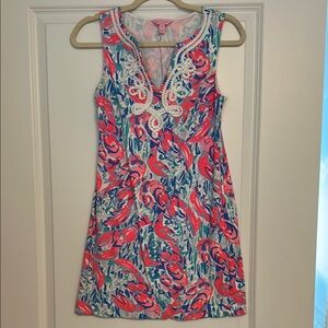 Lilly Pulitzer Women's Pink and Blue Dress